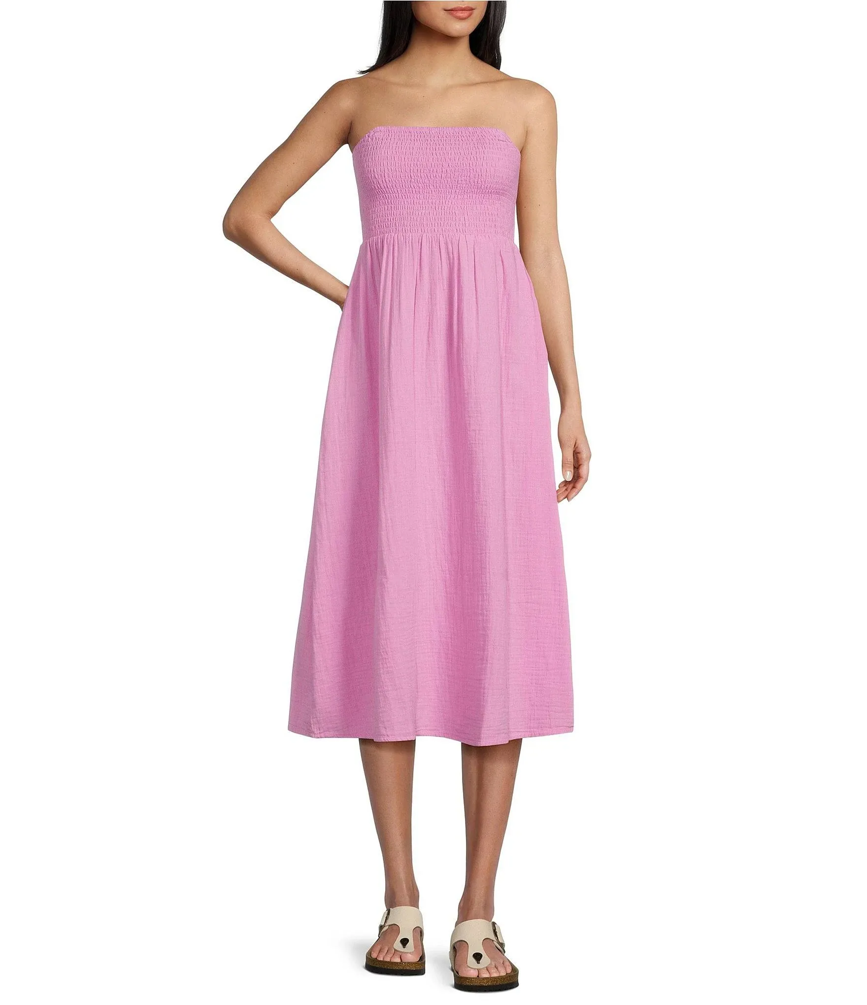 "Juniors' Off The Coast Cotton Midi Dress"