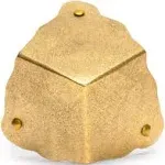 Hardware Philosophy Rounded Three Sided Brass Corner Hardware 2&#034; - Set of 2