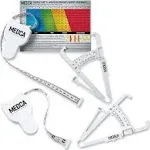 Body Tape Measure and Skinfold Caliper Body Fat Monitor Set by Medca.