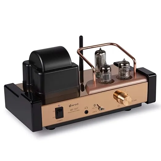 Dared MP-5BT A Stereo Vacuum Tube Integrated Amplifier,Hybrid Amplifier, Bluetooth Connection,USB/DAC Input, Headphone Output, Pre Output,25Wx2,with