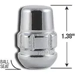 Gorilla Automotive Products 38431XL Chrome Wheel Lock, Set of 4 (Seat 12mm x 1.50 Thread Size)