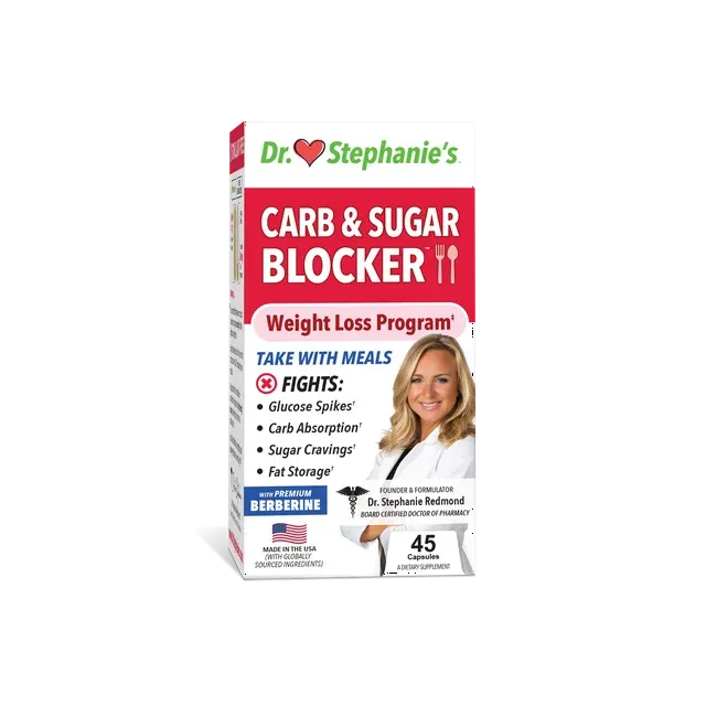 Dr Stephanie's Carb & Sugar Blocker, Weight Management & Blood Sugar Health Supplement - Chromium & Berberine