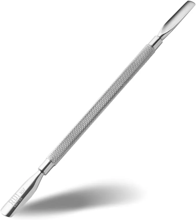 Rui Smiths Pro Cuticle Pusher with 2 Ends - Stainless Steel Manicure Tool - Style 107