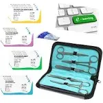 Pinnacle Medics Suture Kit | Suture Practice Kit for Medical Students | 24 Mixed Sutures Thread with Needle and Suture Tool Kit | for Medical, Nursing