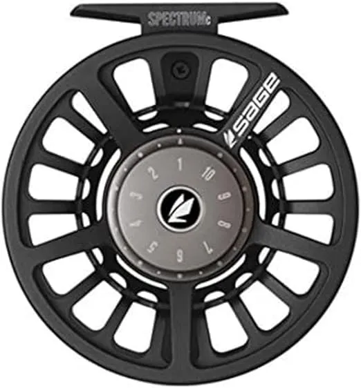 Sage Spectrum C Fly Fishing Reel, Multipurpose Fly Reel for Freshwater and Saltwater, SCS Drag System, Black, 7/8