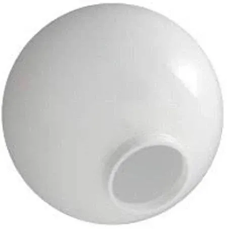 12" White Acrylic with 3.91" Solid Flange