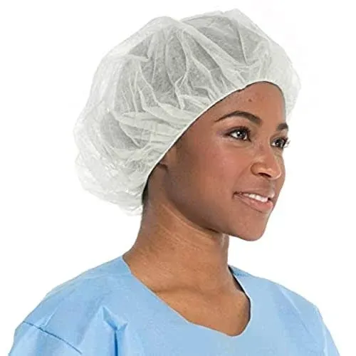 24" Hair Net, White Disposable Bouffant Caps |CASE OF 1000| Hairnets, Head Covers, Non-Woven, Non-Pleated for Medical, Labs, Nurse, Tattoo, Food Service, Hospital - Size 24" X-Large