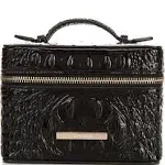 Brahmin Women's Small Charmaine Cosmetic Case, Black, Leather