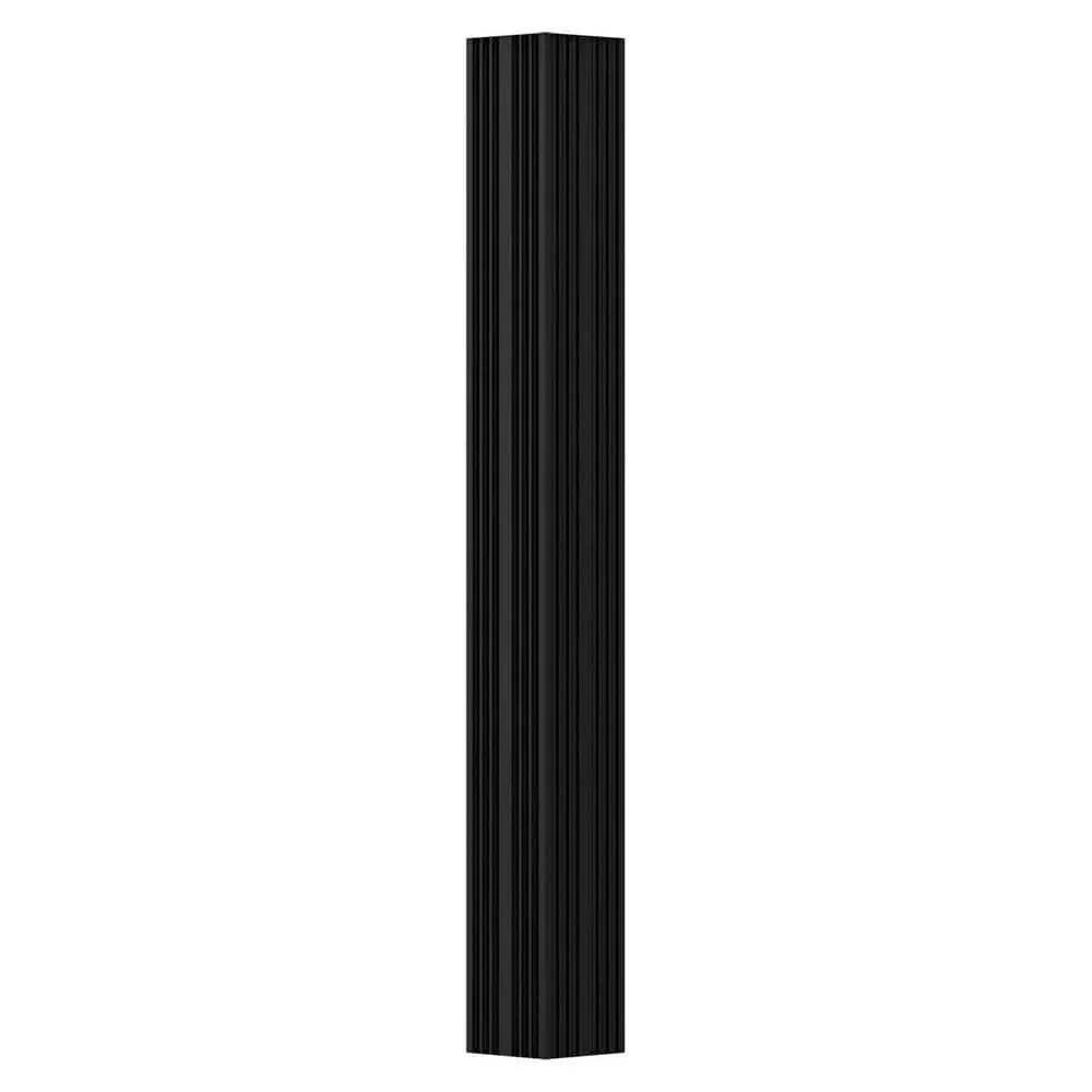 3 x 9 Endura Aluminum Column Square Shaft Load Bearing 8 000 lbs Non Tapered Fluted Textured Black Finish