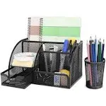 Desk Organizer Office Desktop Tabletop Sorter Pencil Holder Caddy w/ Drawer