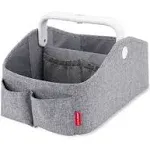 Skip Hop Diaper Caddy Organizer with Touch Sensor Night Light, Nursery Style, Heather Grey