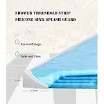 KiaRog 78 Inch Silicone Shower Threshold Water Strip Dam Waterproof Barrier S...