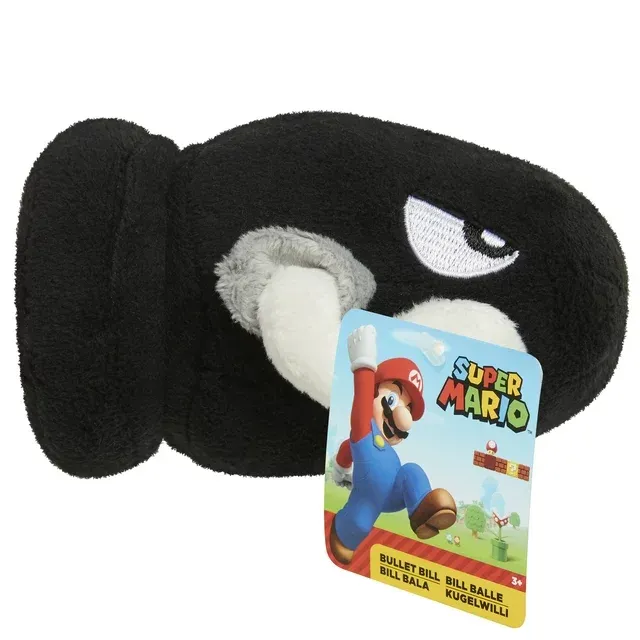 World of Nintendo Super Mario 4.5" Soft Plush Toy Bullet Bill Figure