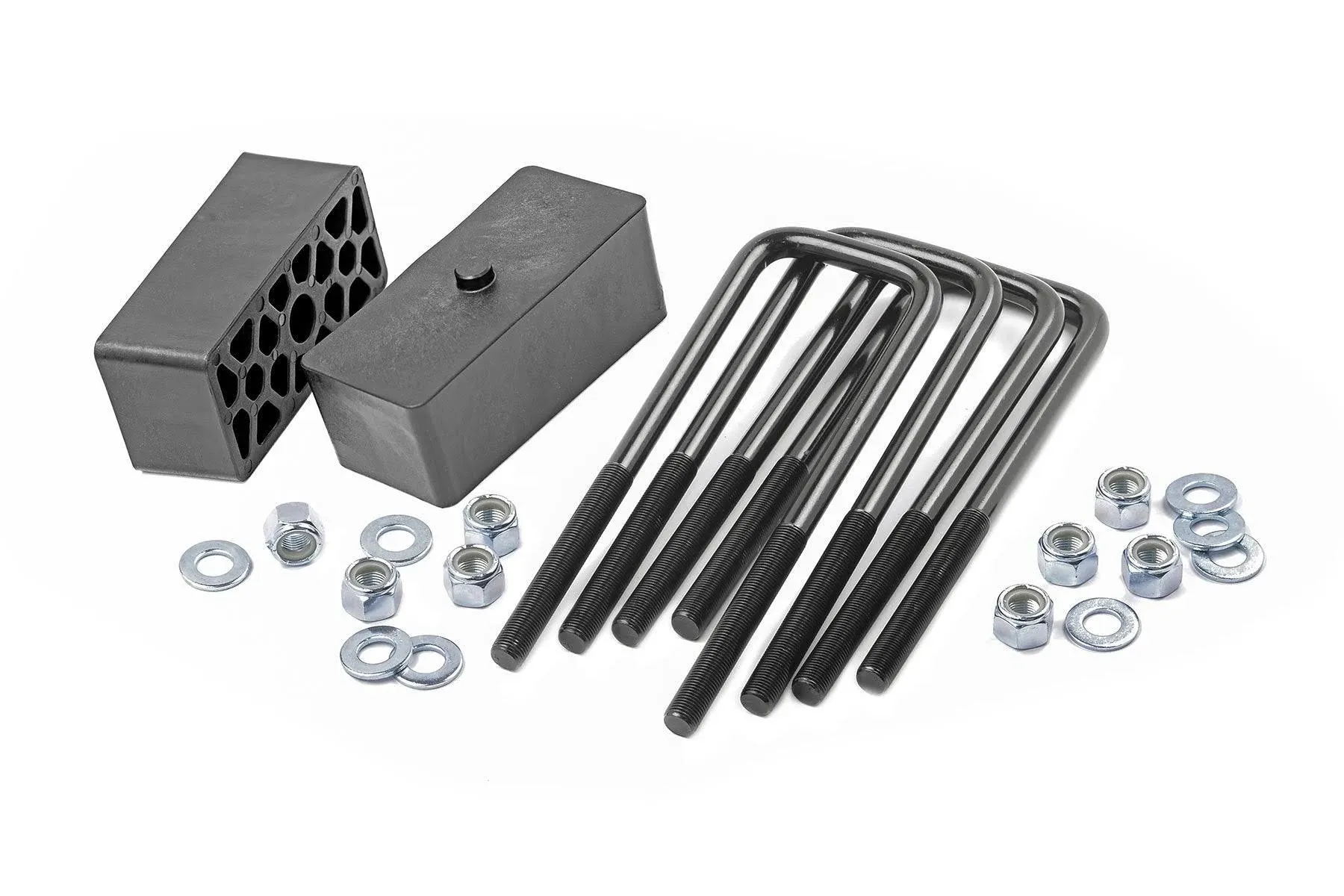 Rough Country 2&#034; Rear Block/U-Bolt Kit, for 05-23 Tacoma; 6549