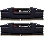 G.SKILL Ripjaws V Series (Intel XMP) DDR4 RAM 16GB (2x8GB) 3600MT/s CL18-22-22-42 1.35V Desktop Computer Memory UDIMM - Black (F4-3600C18D-16GVK)