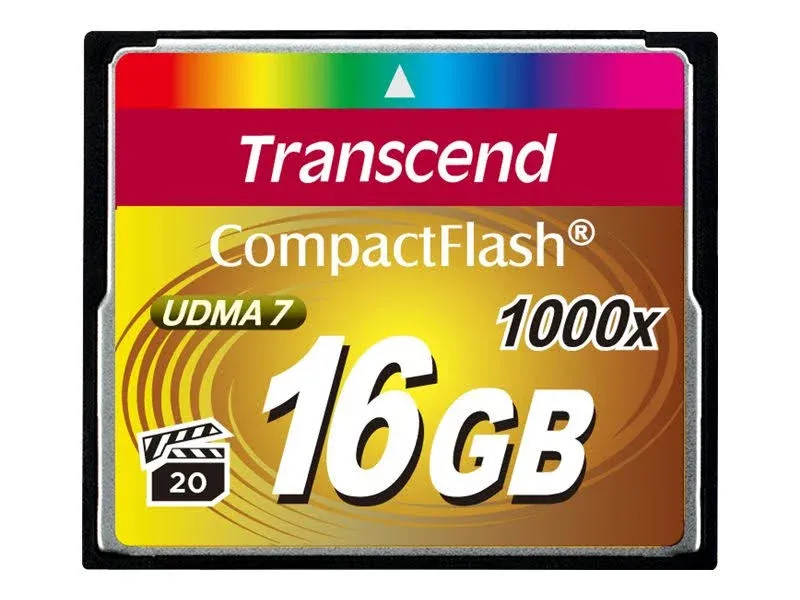 Transcend 16GB CompactFlash Memory Card Ultimate 1000x UDMA