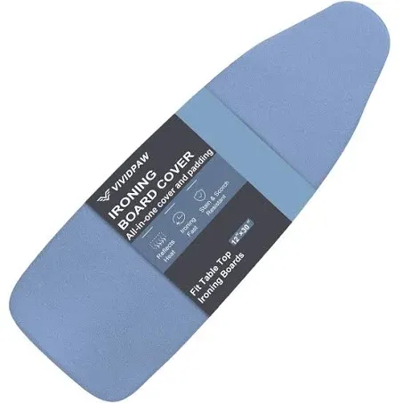 Small Ironing Board Cover and Pad 12.5 x 30, Elastic Edge, 12.5&#034; x 30&#034; Blue