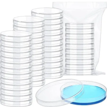 Hamiggaa 30Pack 90 x 15mm Plastic Petri Dishesculture Dishes with Lids for Schoollaboratoriesclear Petri Dish for Themed Party