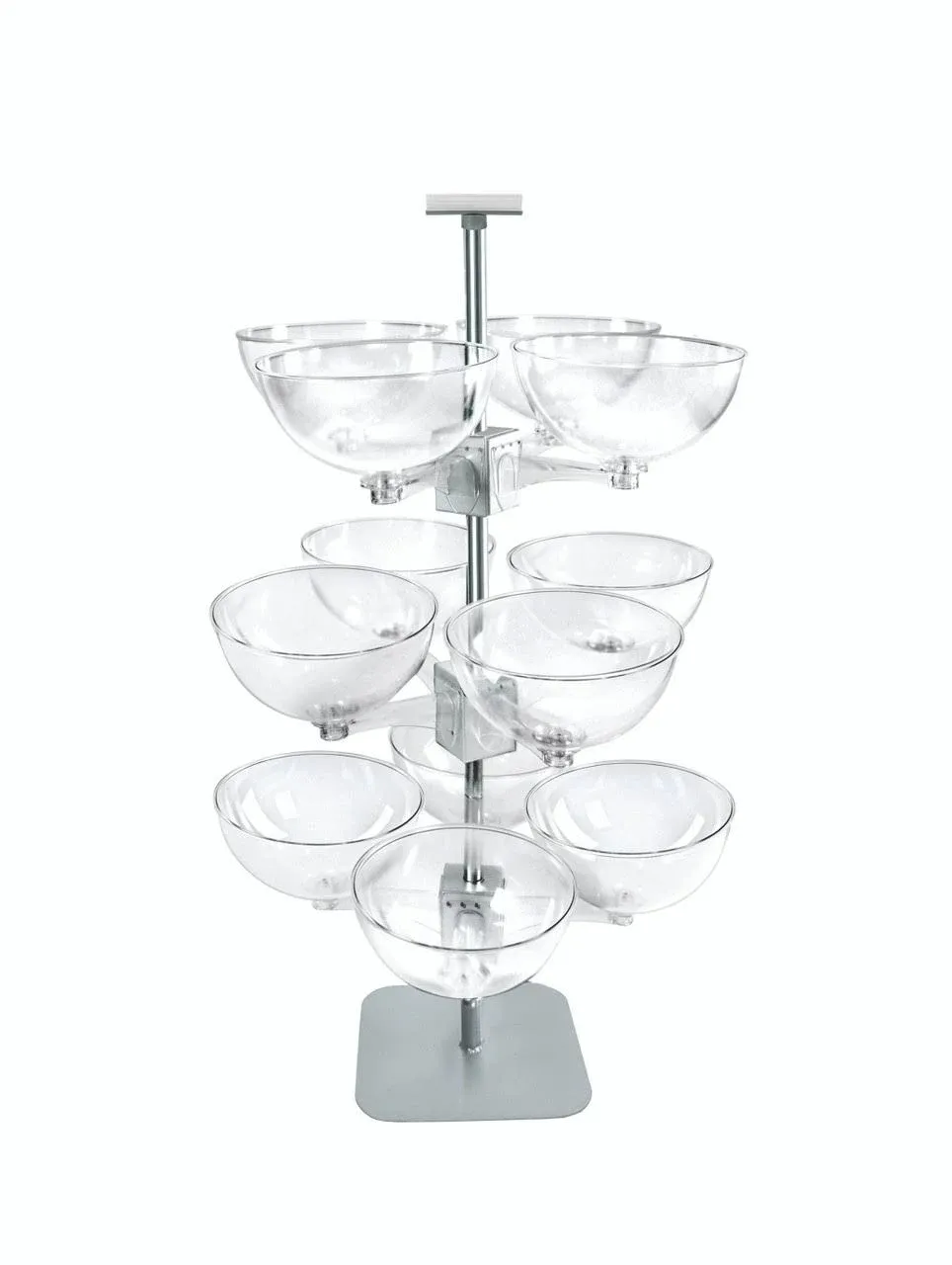 Quad Arm Bowl Tower 14" Diameter Plastic Bowls (12 Bowls)