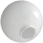 HYWMLY 12 in. White Acrylic Globe 4 in. Extruded Neck Opening