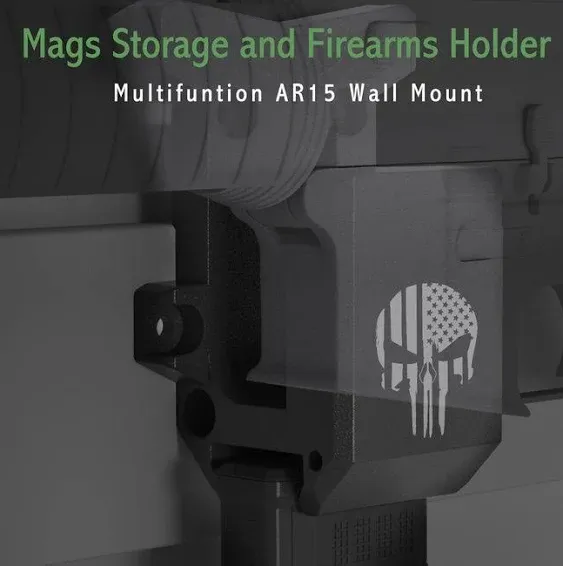 Gun Wall Mount, Gun Rack with Absolutely Strong and Solid PA Material& Frosting Treatment Display Storage Organization System Unique Low Profile Design Withstand 300Lbs of Tension