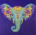 Diamond Art Kit 8"x 8" Beginner Elephant