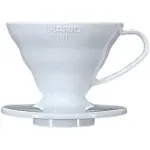 HARIO V60-01 Dripper (Plastic) White