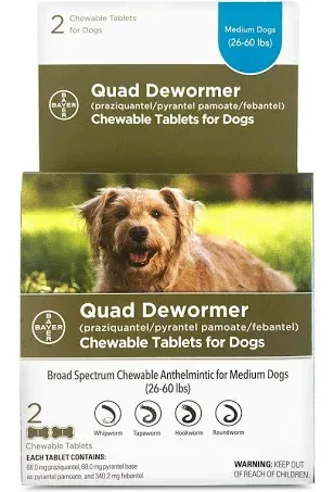 Dog quad dewormer