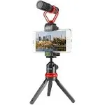 Movo VXR10+ Smartphone Video Rig with Mini Tripod, Phone Grip, & Mic