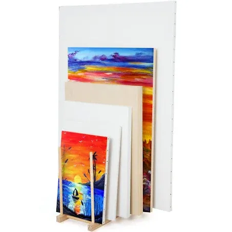 Falling in Art Large Wooden Art Storage Rack - Canvas Drying Stand for Artworks, Frames, Canvases, Drawing Boards, Prints, Panels, Paintings Display