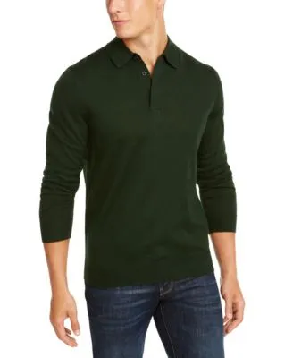 Club Room Men's Merino Wool Blend Polo Sweater