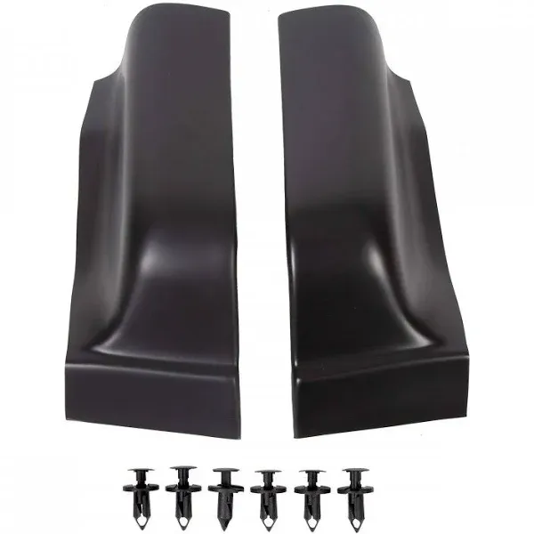 Ecotric Cab Corner Cover Compatible with 2004-2008 Ford F150 Crew ABS Black-1 Pair 2 Pcs at MechanicSurplus.com