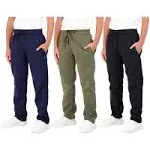 Real Essentials 3 Pack: Boys' Tech Fleece Open Bottom Sweatpants with Pockets