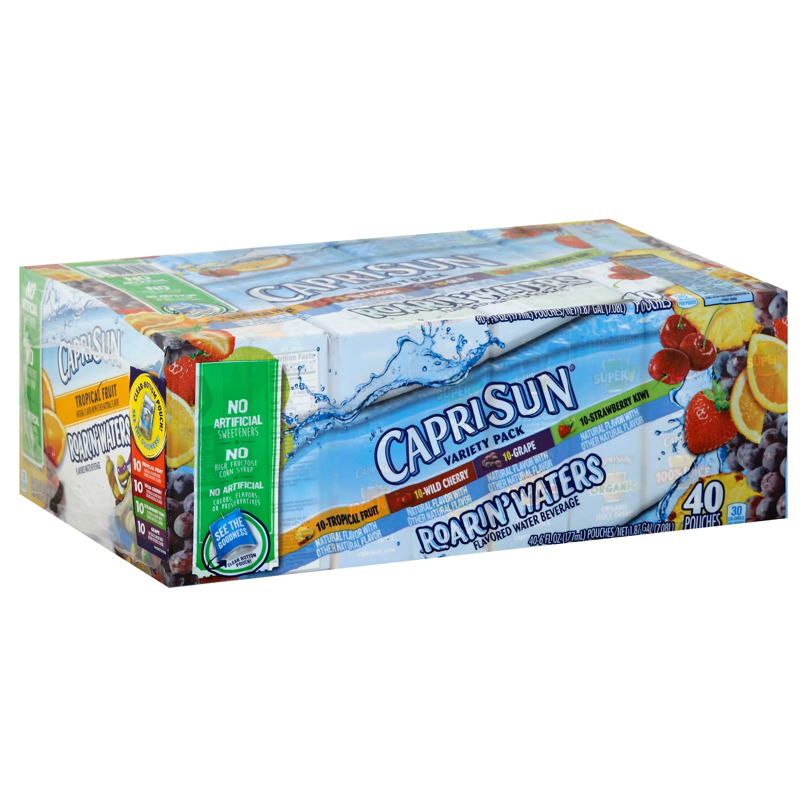 Capri Sun Roaring Waters Juice Box, 60 Ounce - 40 count