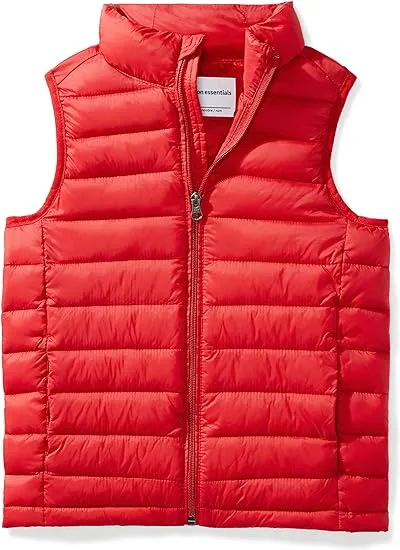 Amazon Essentials Boys and Toddlers' Lightweight Water-Resistant Packable Puffer Vest