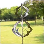 Wind Spinners Outdoor Metal - Large Kinetic Wind Spinner for Yard Garden, Windmills Lawn Ornament Décor for Lawn Patio (Height 84")