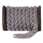 Ravenox Natural Twisted Cotton Rope | Made in The USA | Strong Multi-Strand Cordage for Sports, Décor, Pet Toys, Crafts, Macramé, Nautical & Indoor Outdoor Use| by The Foot & Diameter (Multiple Color)