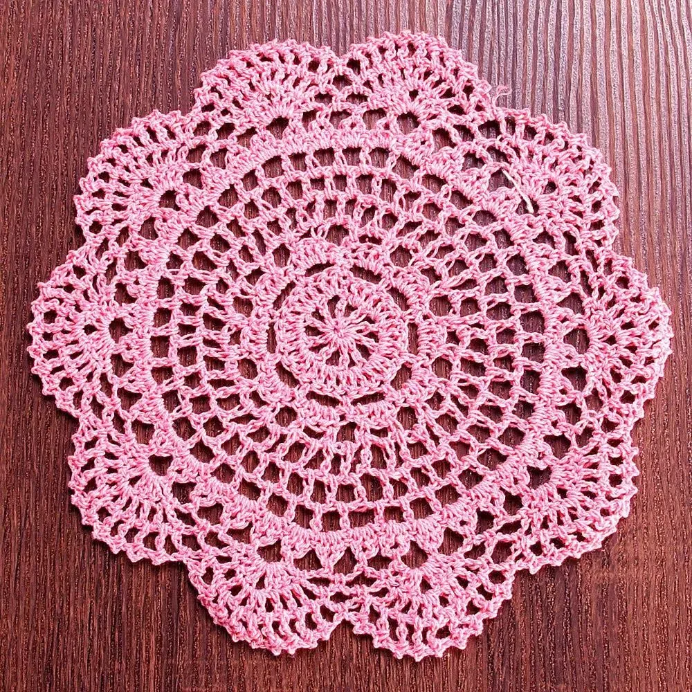 Hsvanyr Round Crochet Lace Doily Floral Design Fabric Coasters Doilies Value Pack ...