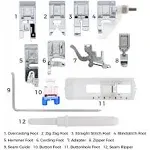 Snap On Presser Feet Set, Low Shank (12 Piece)