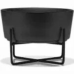 Waggo Simple Solid Matte Black Dog Bowl and Stand in Austin, Texas