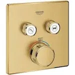 Grohe 29141GN0 Dual Function Thermostatic Valve Trim , Brushed Cool Sunrise