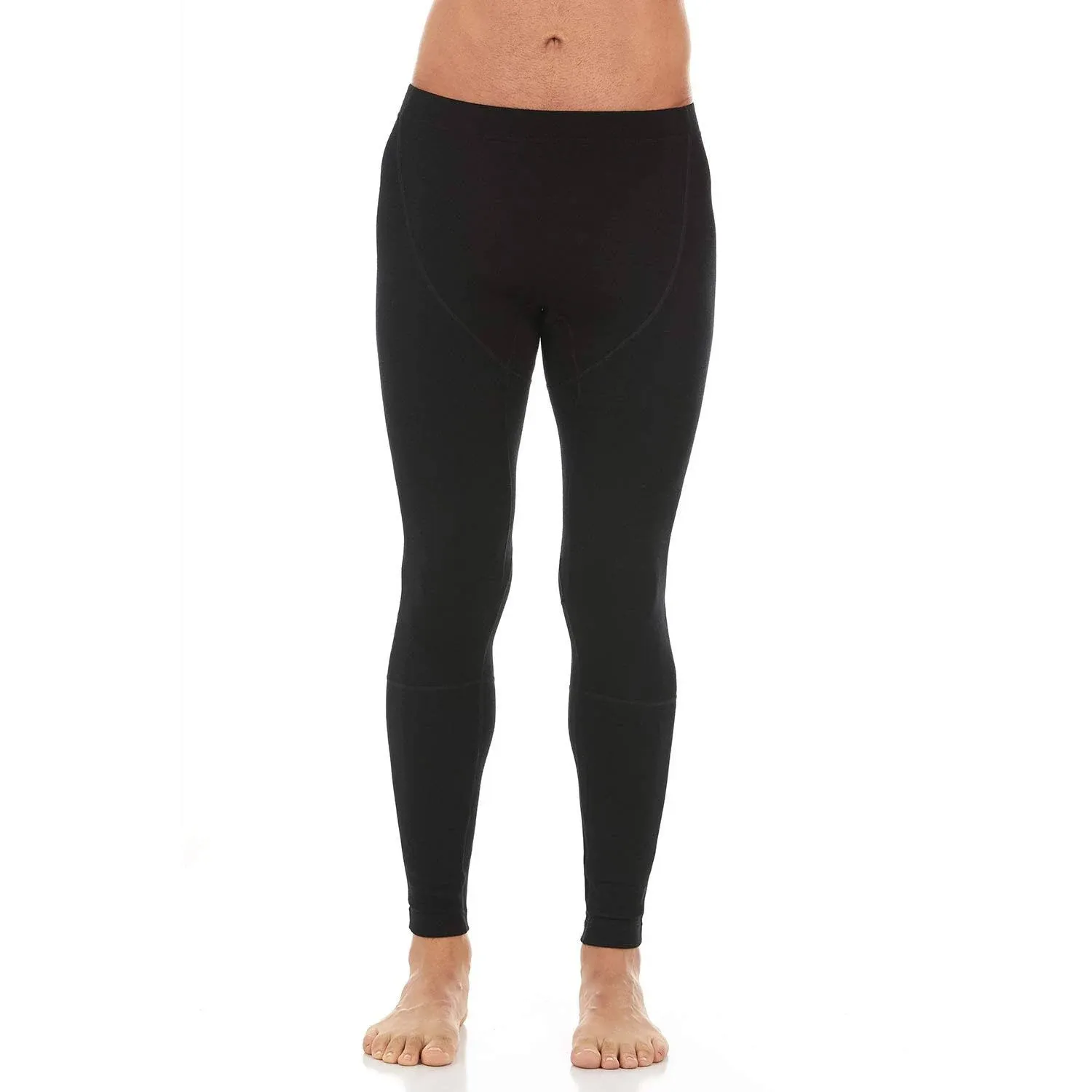 Men's Midweight Flyless Running Tights - 85% Merino Wool - Base Layer Bottoms