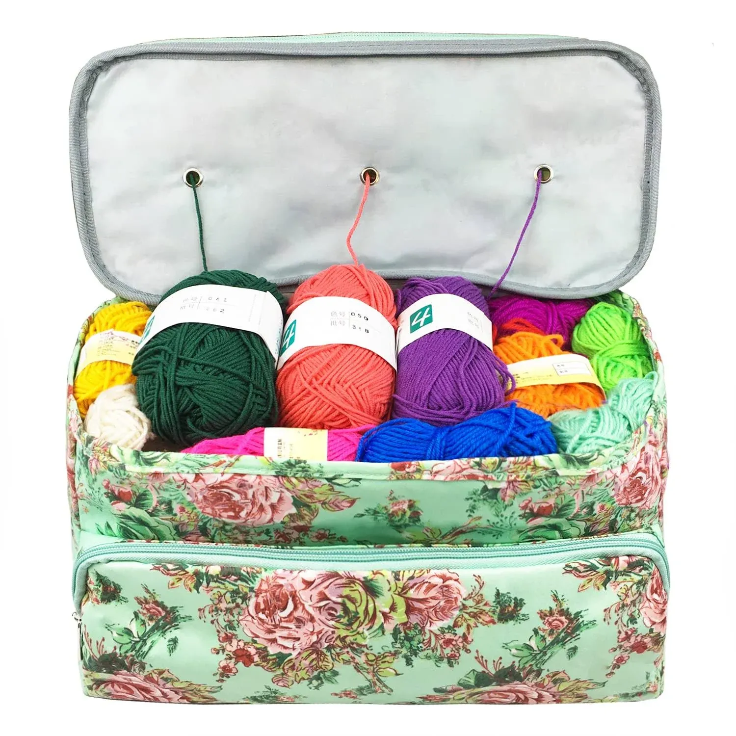 Weabetfu Knitting Bag Large Size,Yarn Storage Organizer Tote Bag Holder Case ...