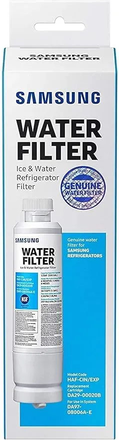 Refrigerator Water Filter,DA29-00020B Samsung 1 pack Refrigerator Water Filter,white(Packaging may vary)