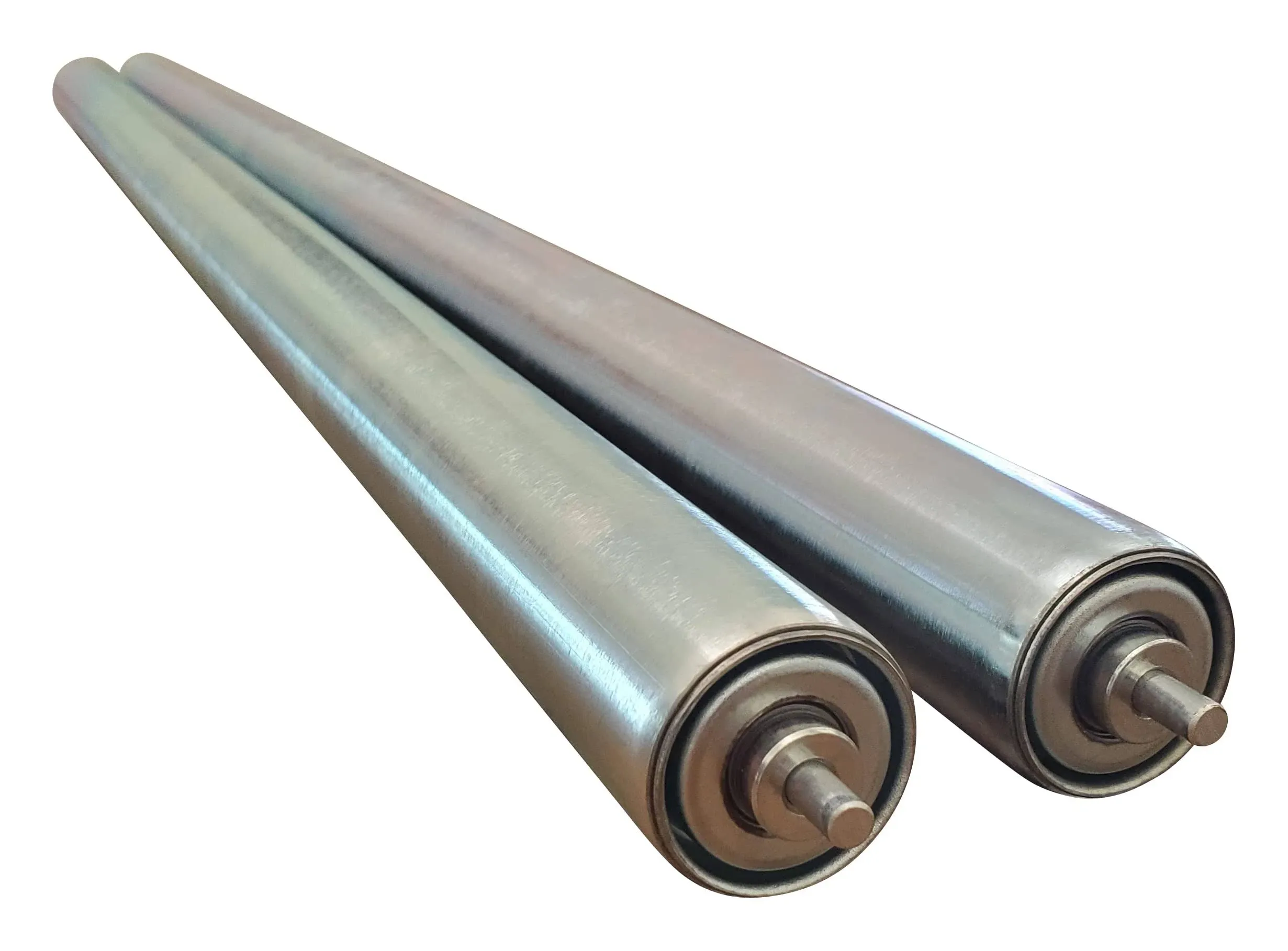 2 Pack of Conveyor Rollers, 36&#034; between Frame, 1.5&#034; Diameter Galvanized Steel