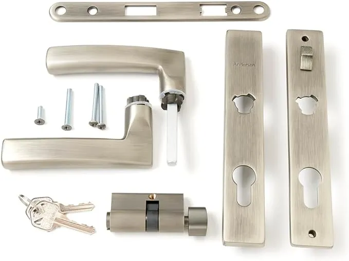 Andersen Storm Door Hardware Set - Modern Style - 1 1/2" Thick Aluminum Storm ...