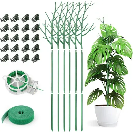 6 Pack Plant Support Stakes for Indoor Plants, 39.37 Inch Twig Plant Sticks with