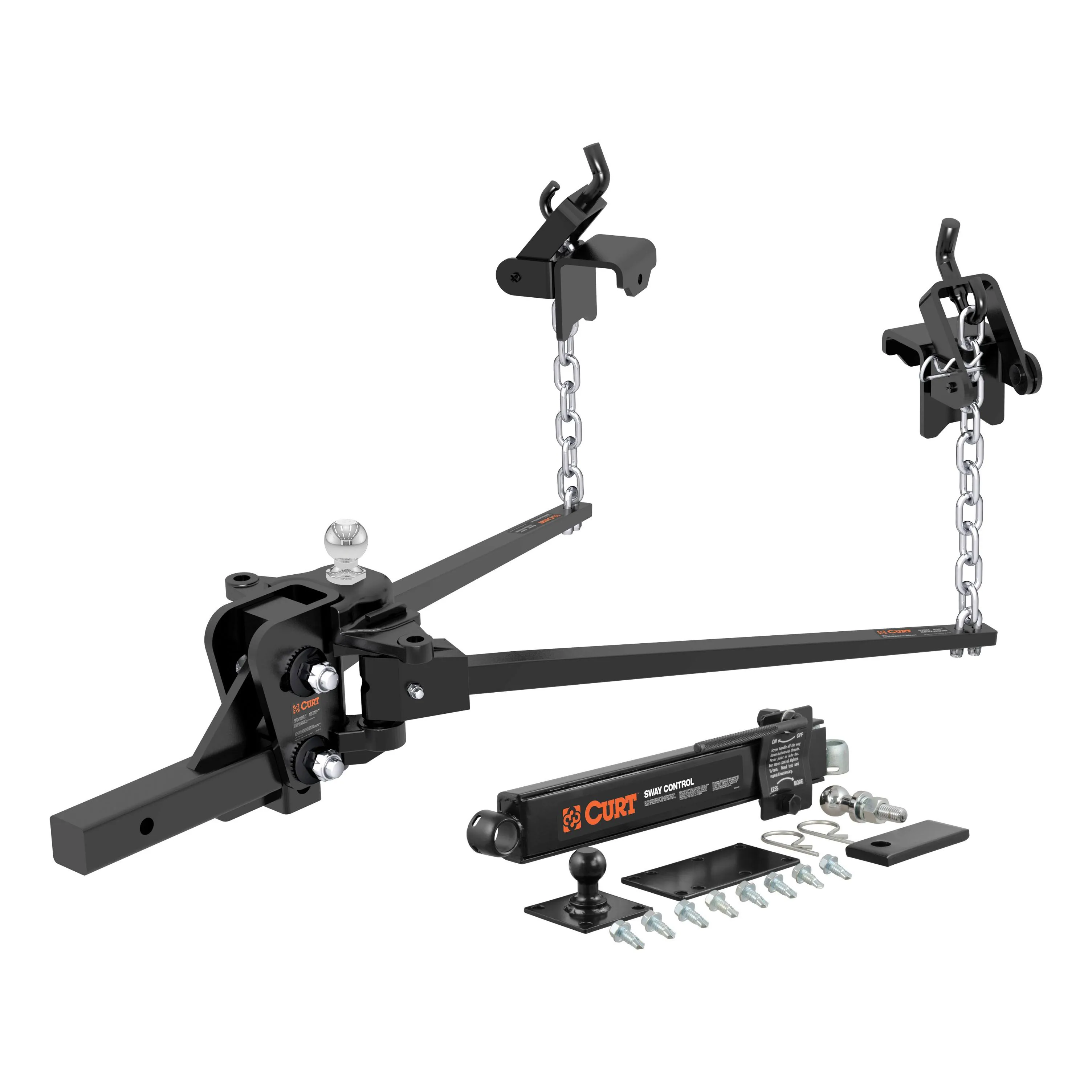 Curt 17422 Short Trunnion Bar Weight Distribution Hitch Kit