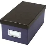 Oxford Index Card File Box, 1000-Card Capacity, Indigo/Black (406462)