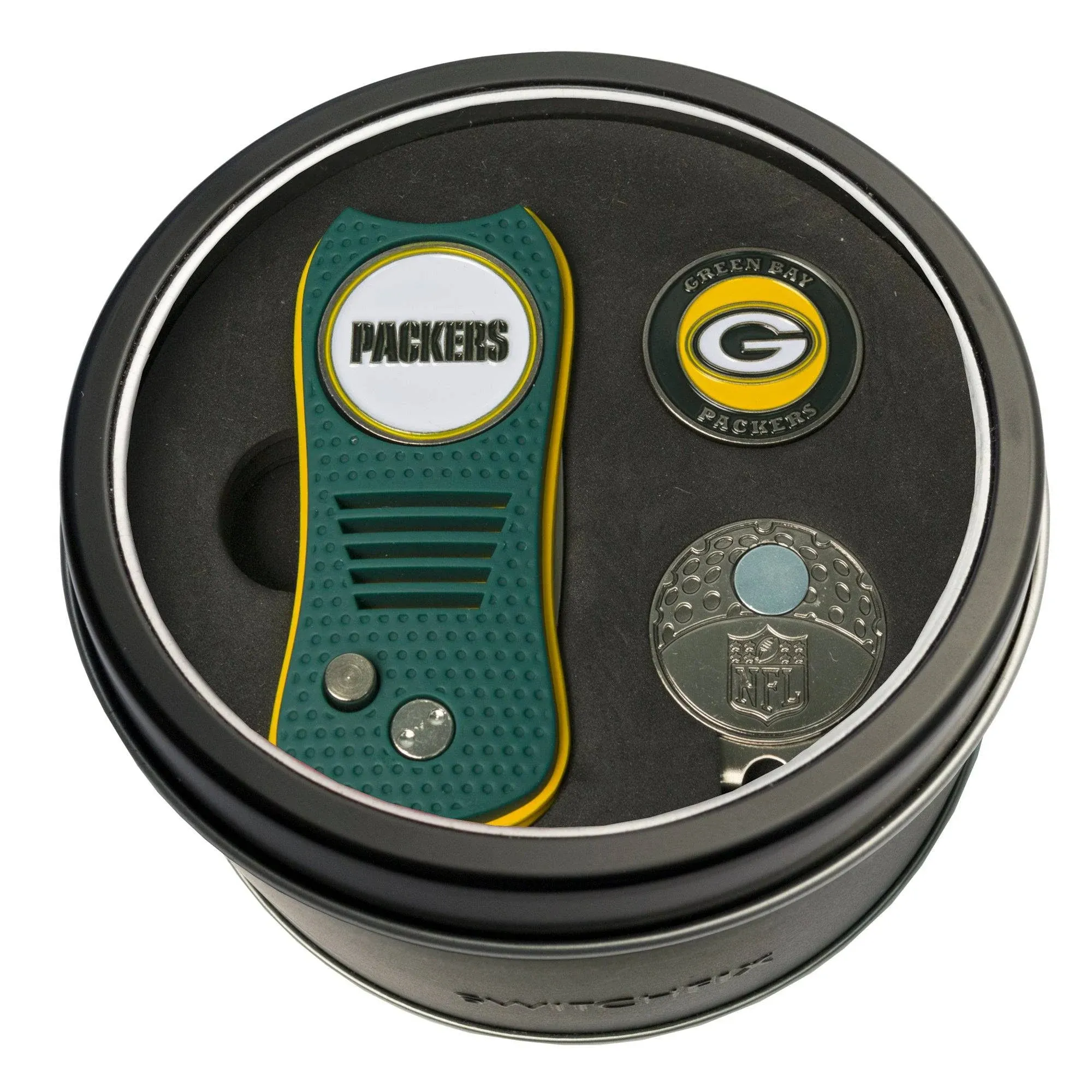 Team Golf Green Bay Packers Switchfix Divot Tool, Cap Clip & Ball Marker Set